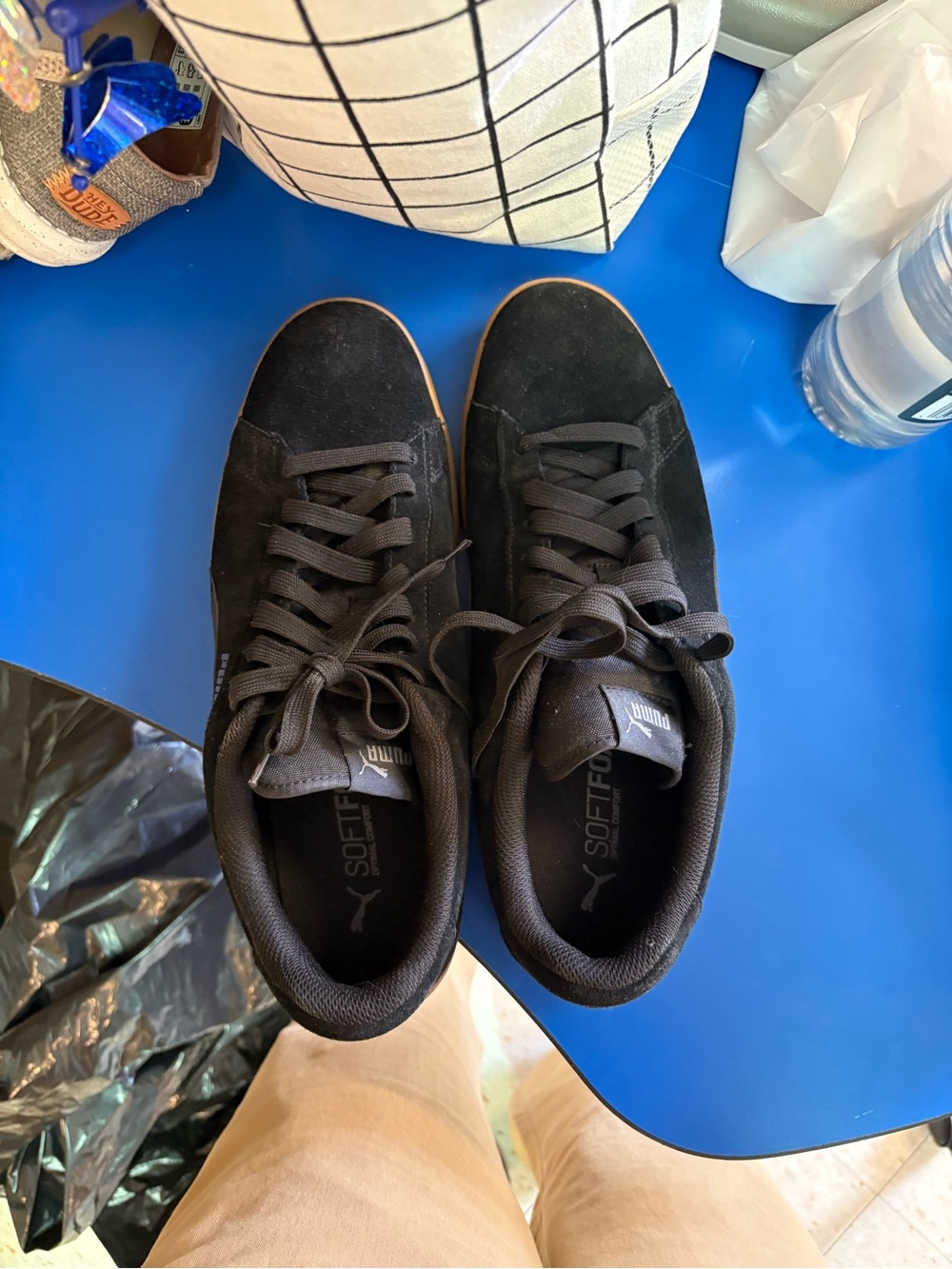Puma Black Low-Top Suede Sneakers